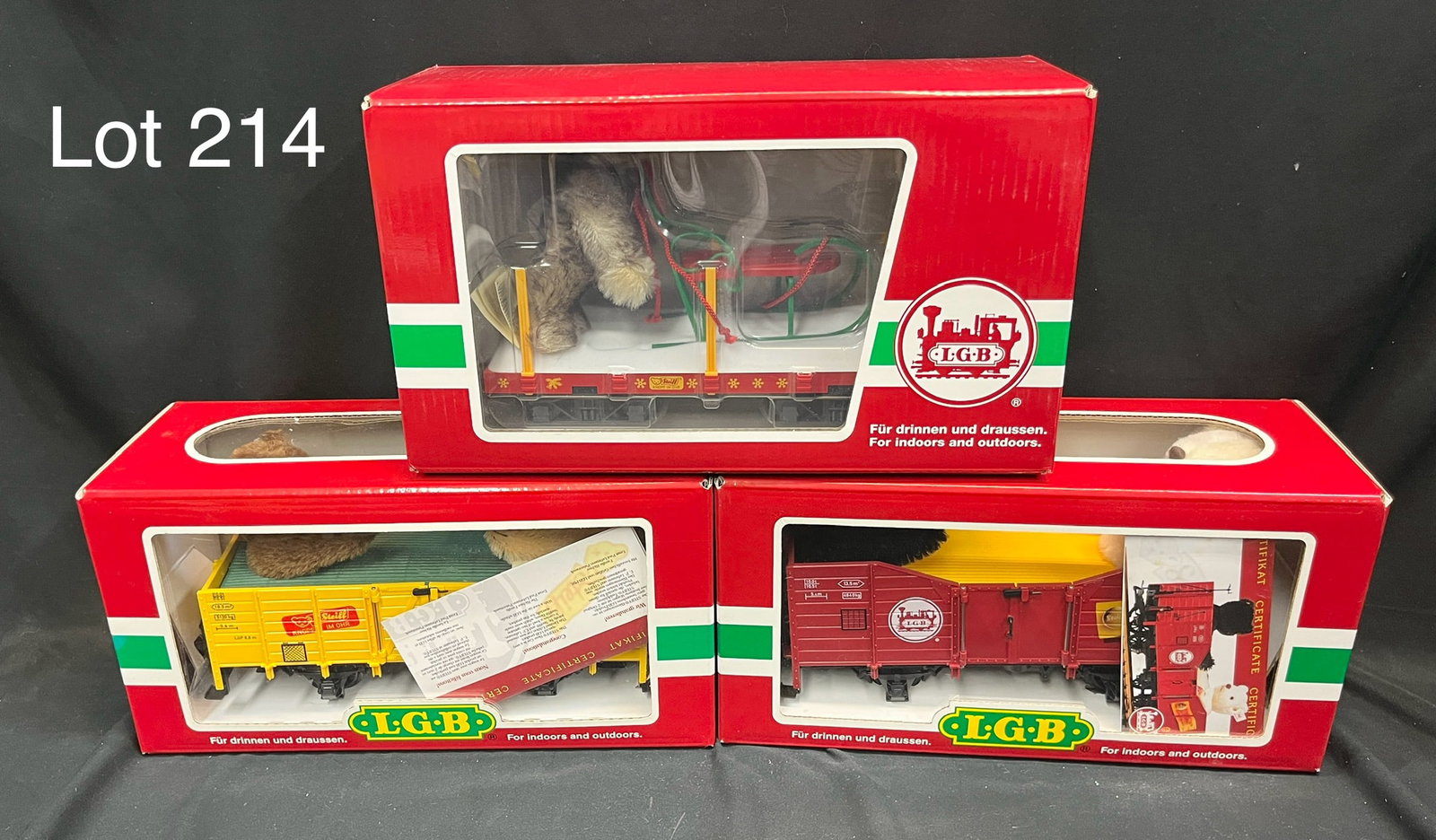 Trio of LGB G Scale Steiff Bear Cars (1 of 8)