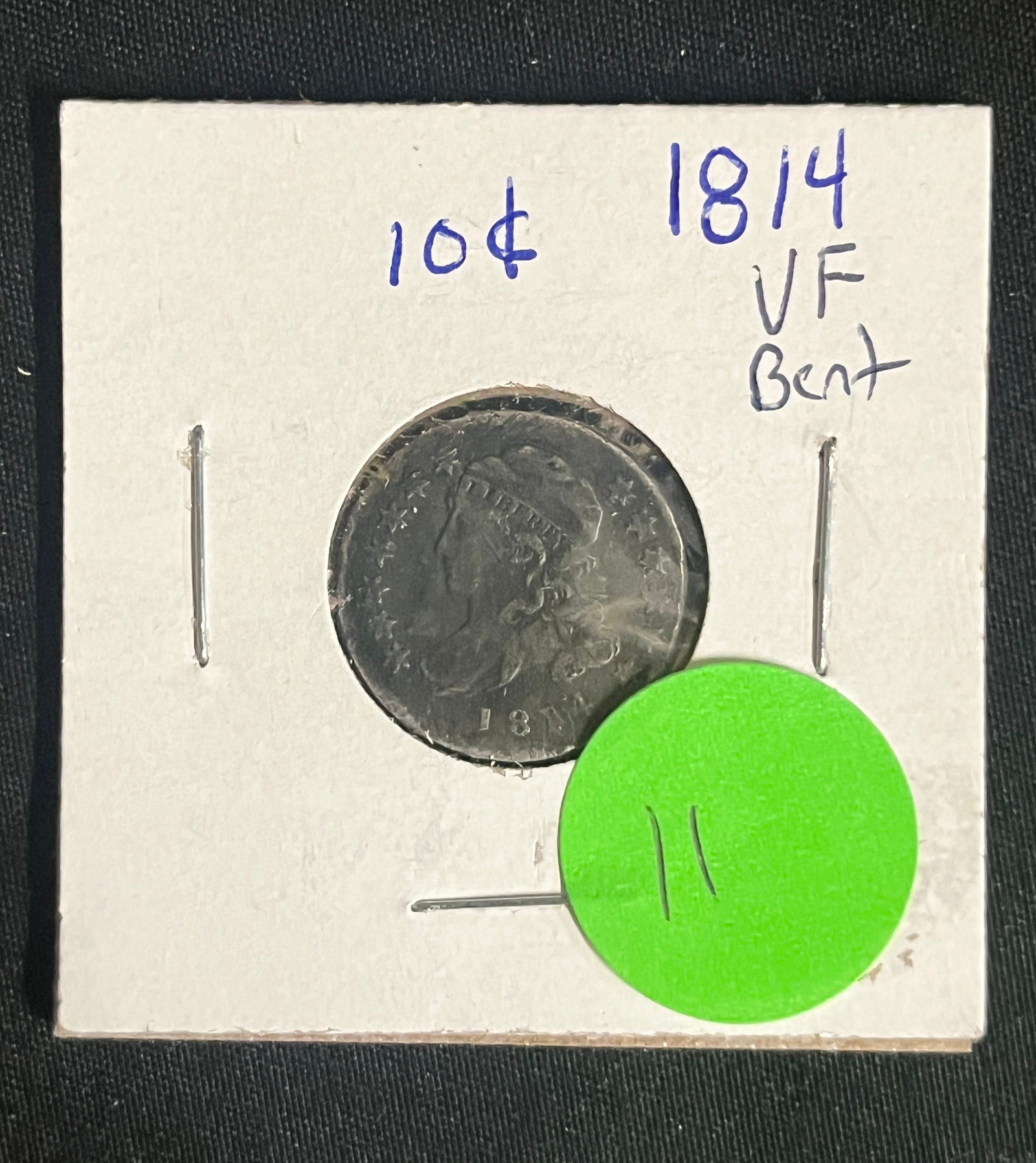1814 Bust Dime VF Bent (1 of 2)