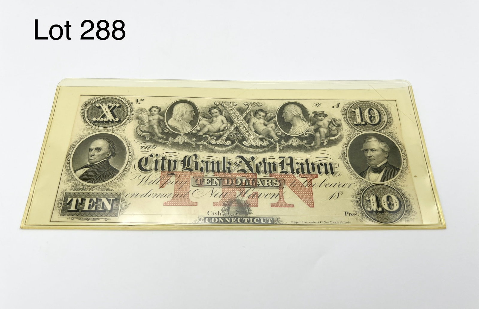 $10 City Bank of New Haven, Ct, Broken Bank Bill. Uncirculated.: $10 City Bank of New Haven, Ct, Broken Bank Bill. Uncirculated.