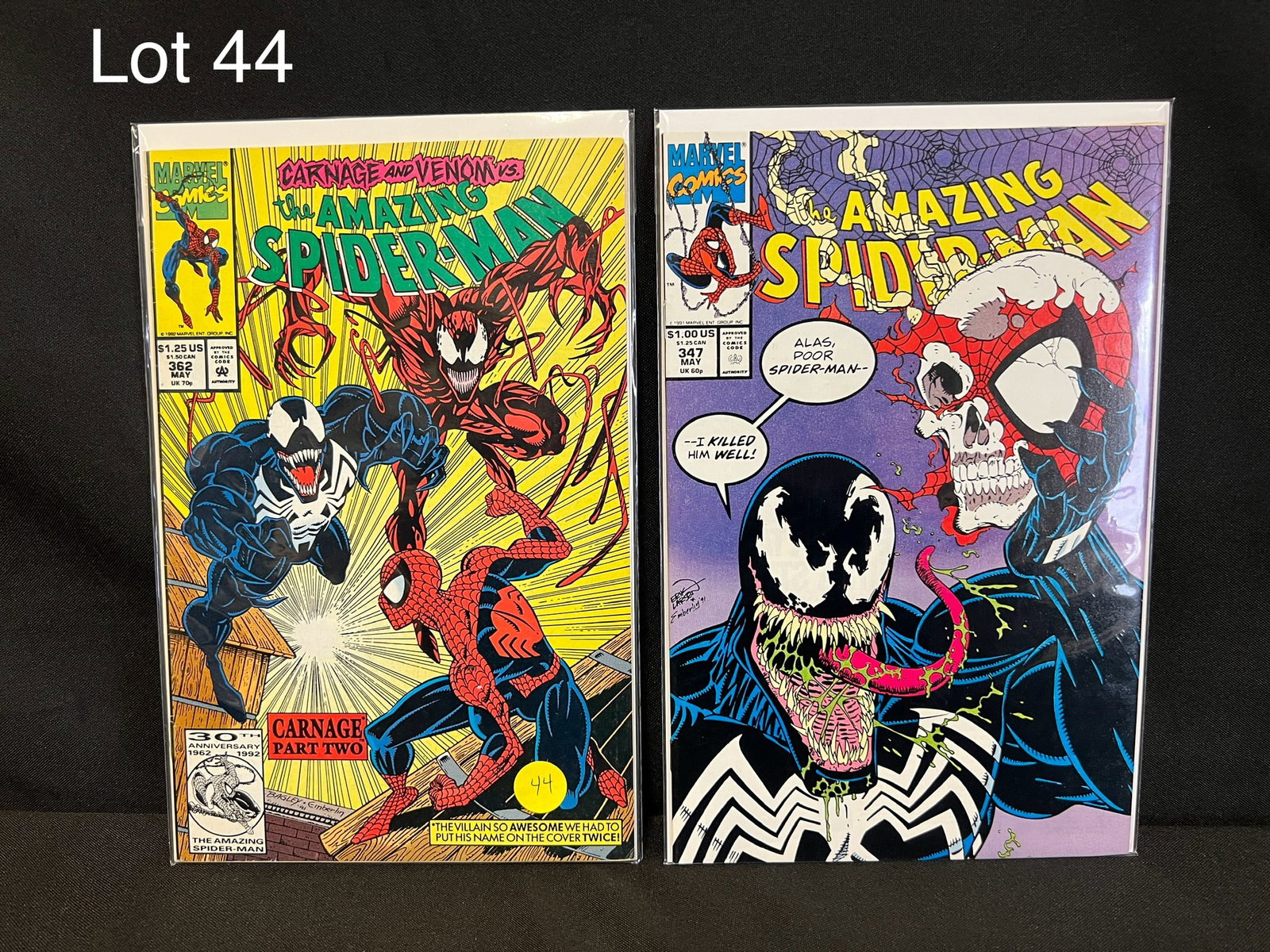 Amazing Spider Man #347, #362: Carnage & Venom