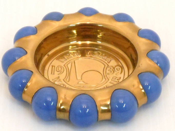 Vintage 1939 Ny Worlds Fair Fisher Jewel Tray