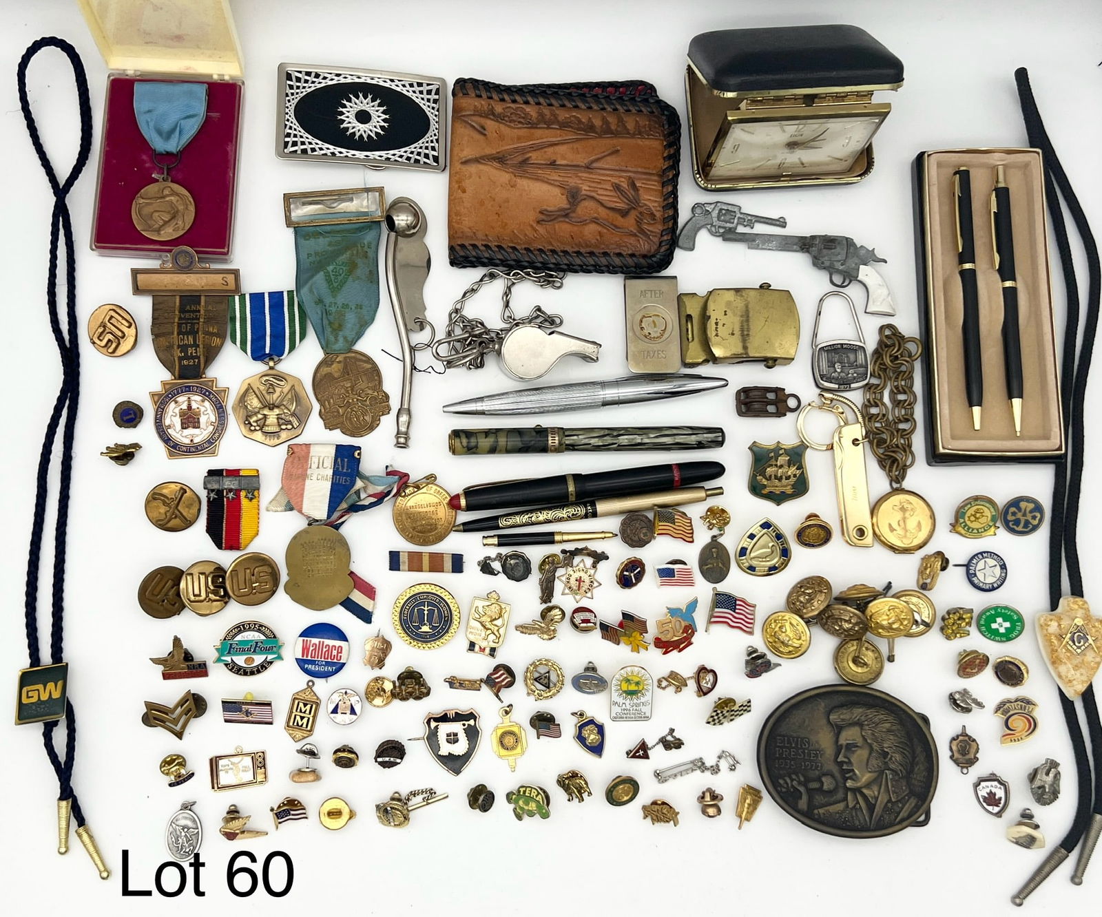 Mixed Group of Pins, Pens, Buckles, Metals and More (1 of 15)