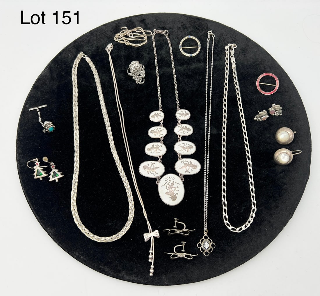 Collection of Sterling Silver and Siam Silver Jewelry (1 of 10)