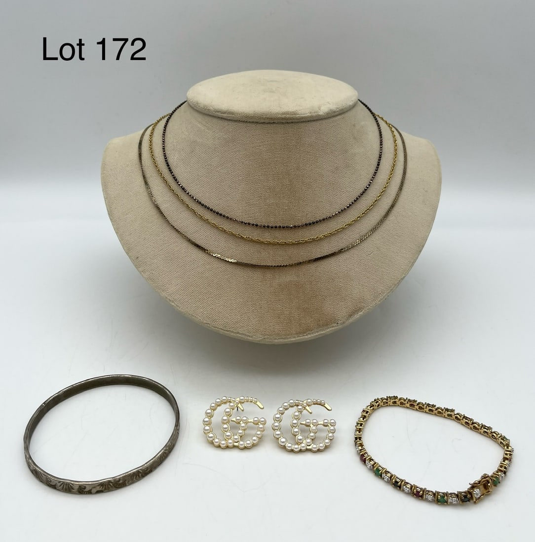 Mix of Sterling Silver Jewelry Featuring Chains (1 of 7)