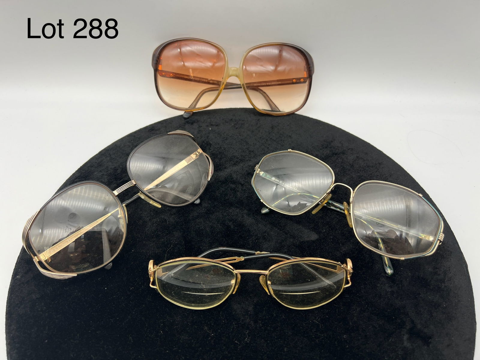 Selection of Vintage Designer Label Eye Glass Frames Including Christian Dior (1 of 9)