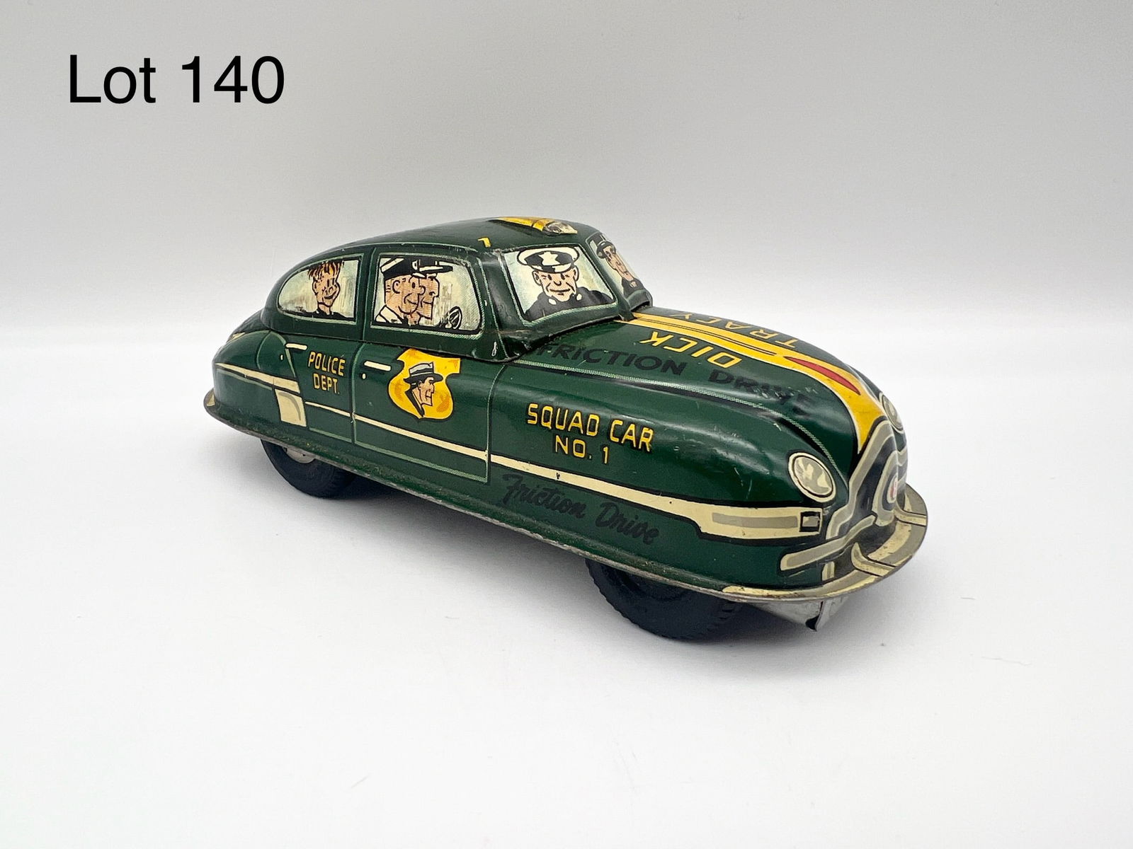 1949 Marx Toys Dick Tracy Squad Car No. 1 Wind Up Car (1 of 7)