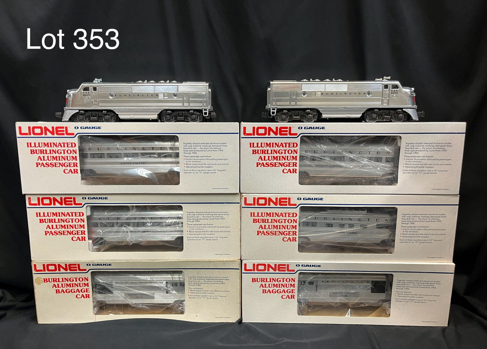 Lionel Burlington F3 Diesel Locomotive and Passenger Cars (1 of 16)
