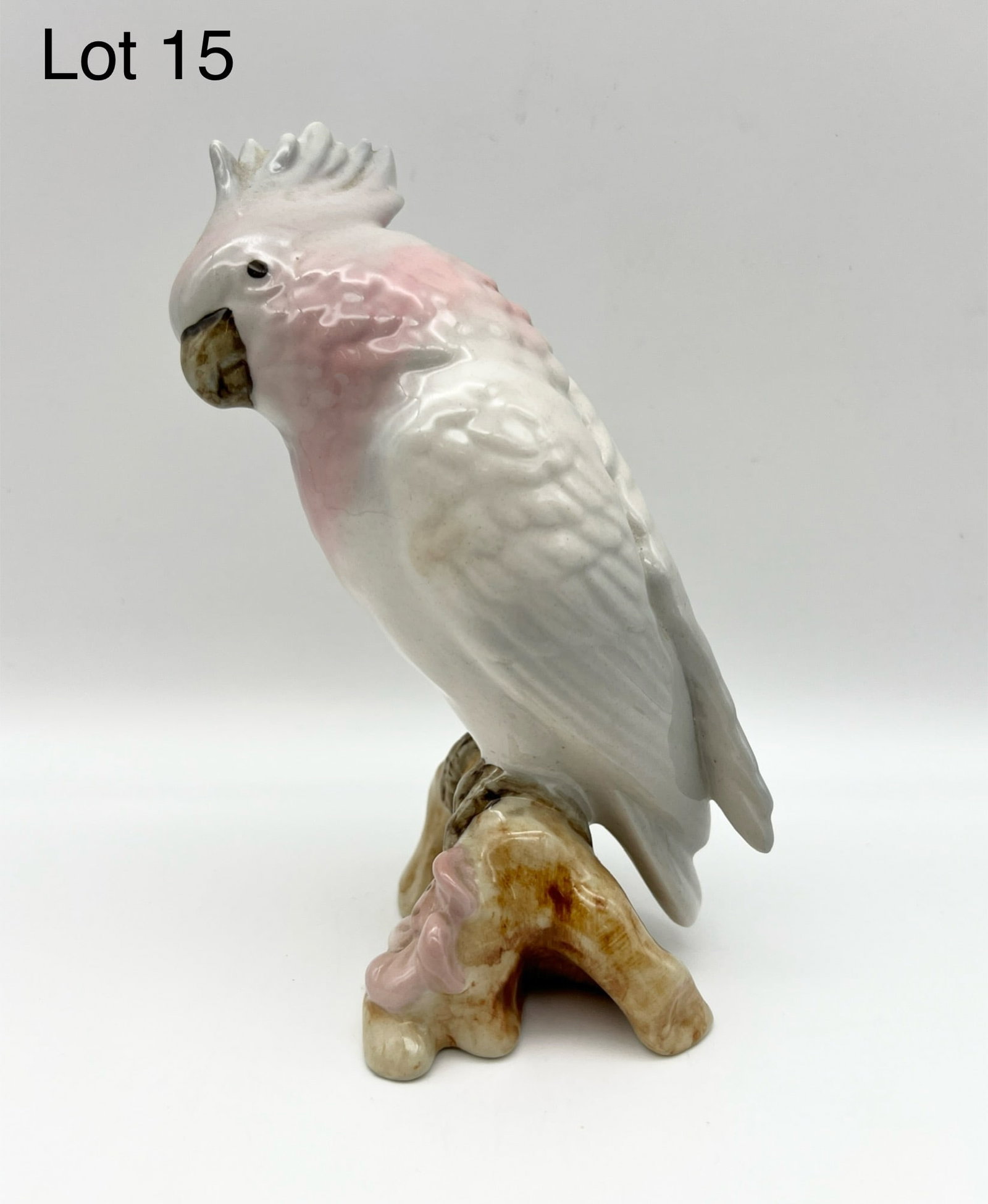 Mid to Late 20th Century Royal Dux Porcelain Cockatoo  Figurine (1 of 6)