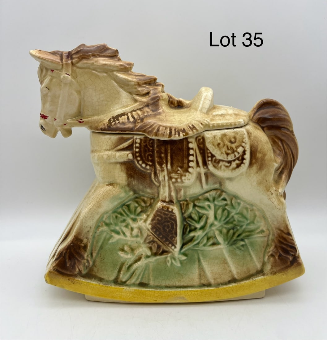 Vintage McCoy Rocking Horse Cookie Jar (1 of 8)