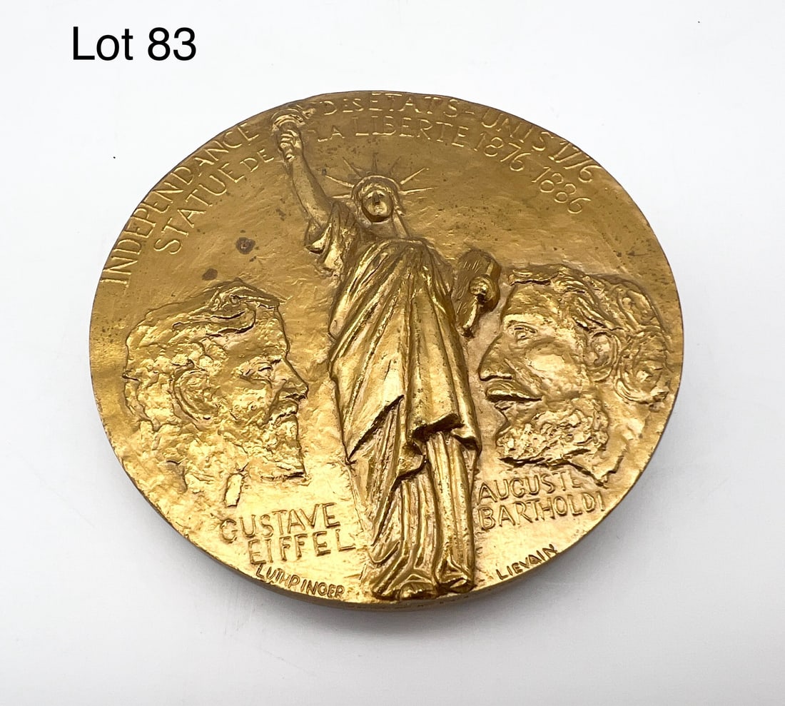1986 Eiffel / Bartholdi Statue of Liberty Bronze High Relief Medal (1 of 6)
