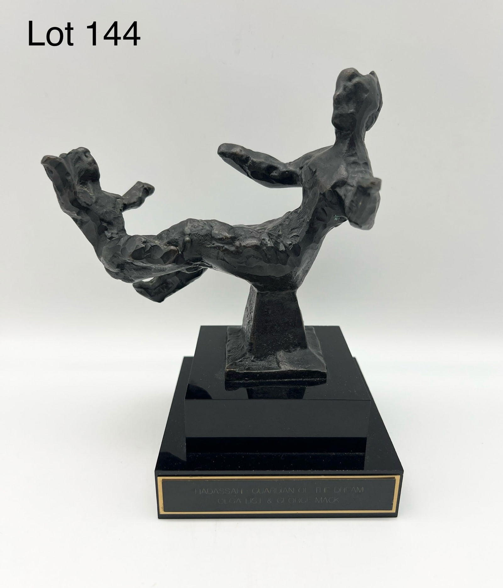 Chaim Gross (1904-1991) signed  "Mother Playing" Bronze Sculpture (1 of 7)