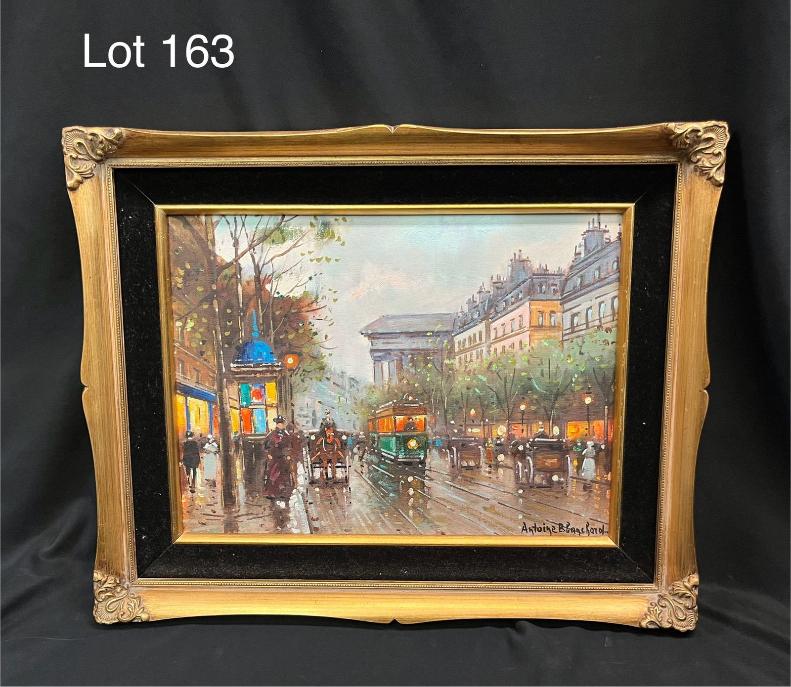 Parisian Oil on Canvas After Antoine Blanchard (1 of 7)