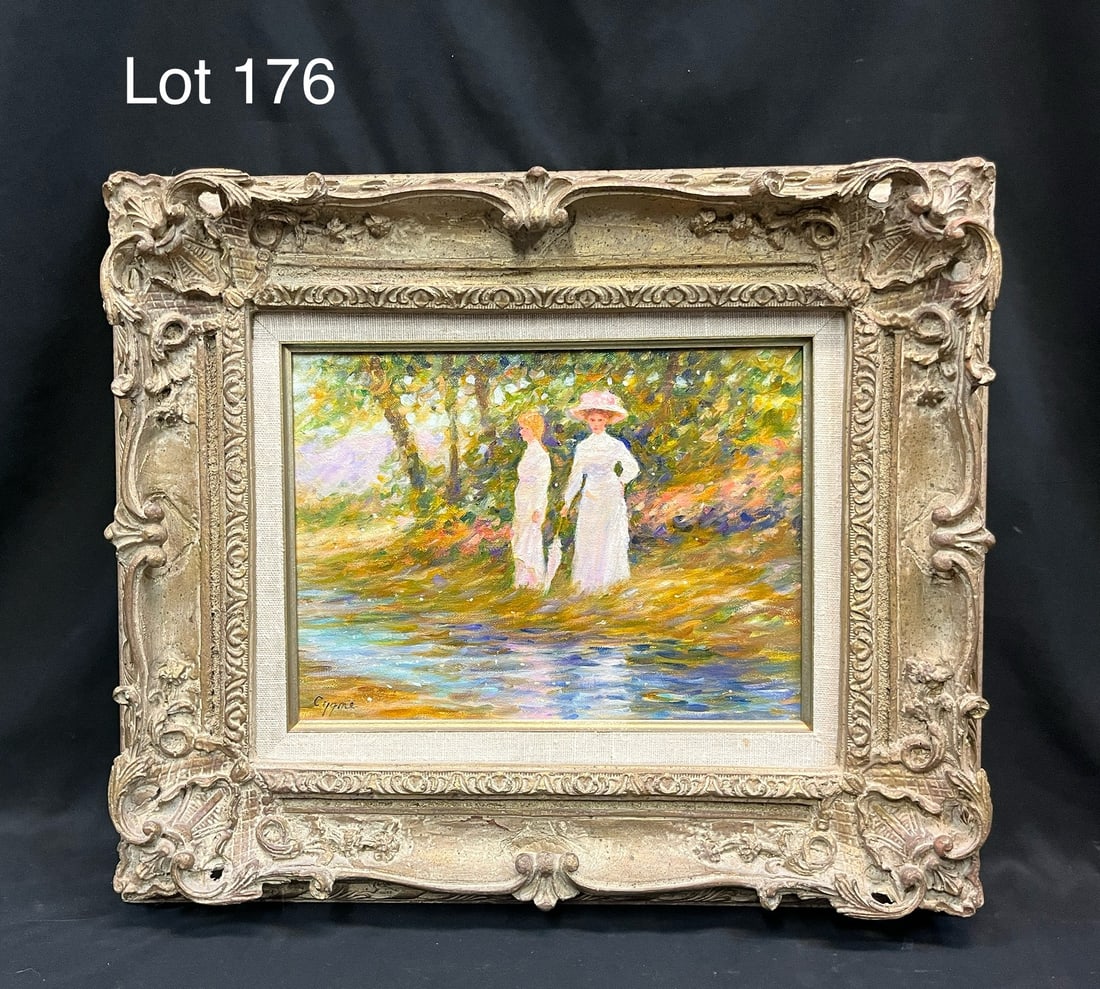 E. J. Cygne "Along the Sewanee" Oil on Canvas (1 of 10)