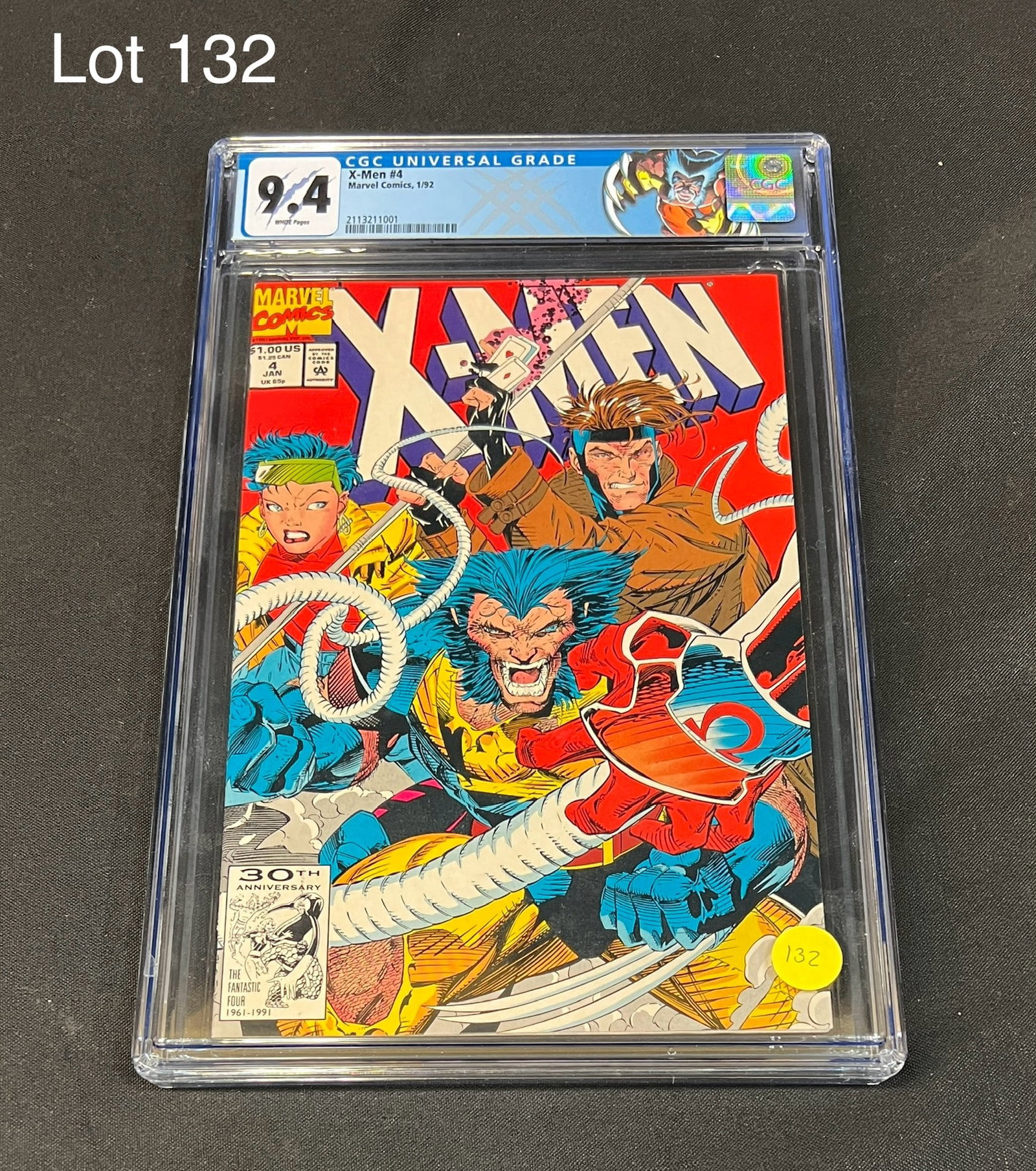 X-men #4 CGC 9.4 White: Omega Red. Collectible X-men comic book.