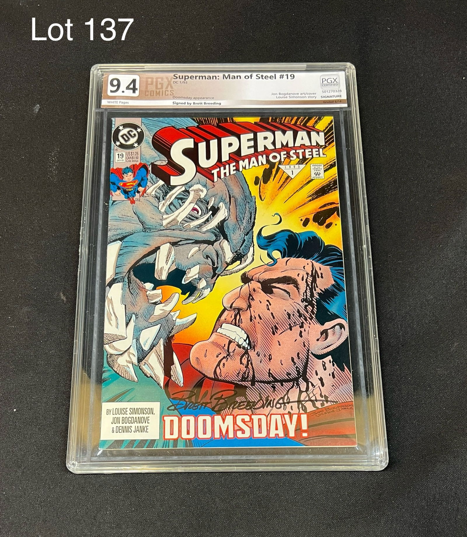 Superman Man of Steel #19 PGX 9.4 White (1 of 1)