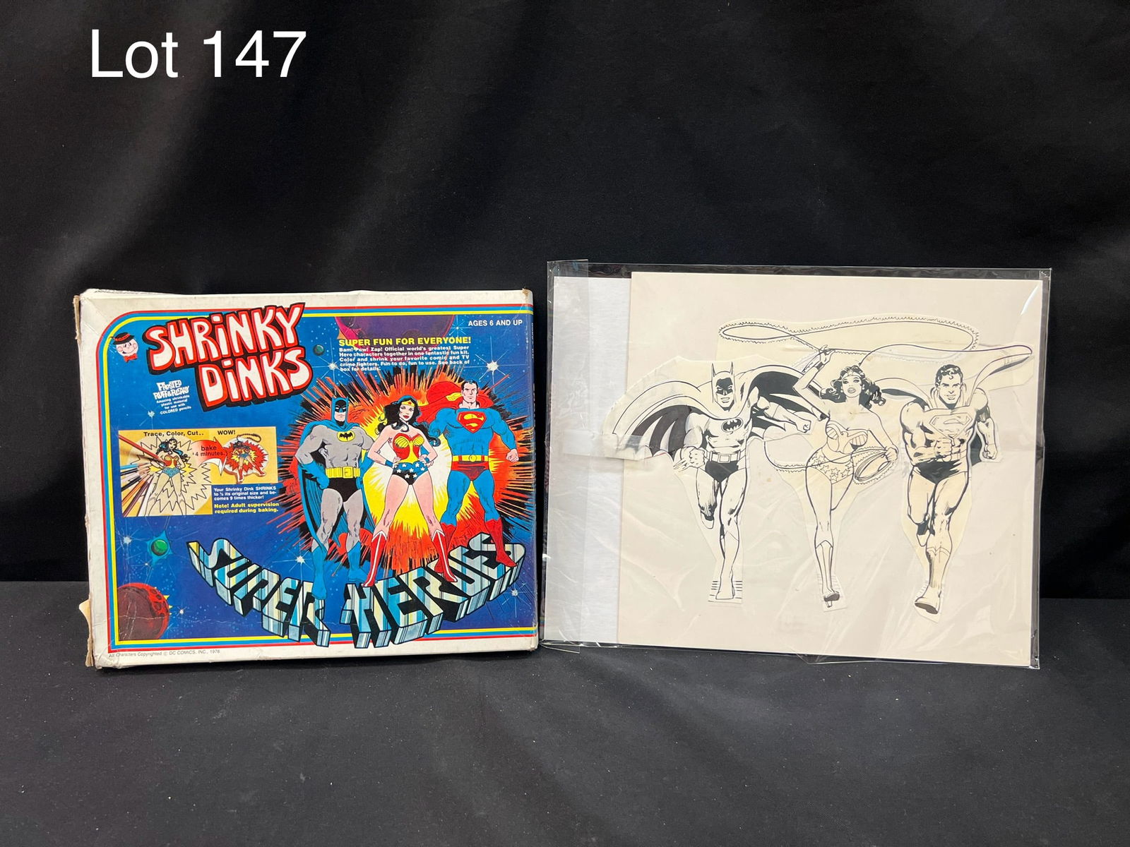 1978 Super Heroes Shrinky Dinks and Original Promo Artwork For Box (1 of 11)