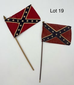 Pair of Confederate Veteran Parade Flags