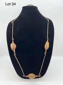 African Hand Forged Pebble Amulet Necklace