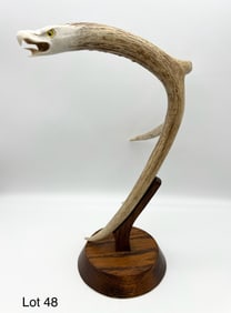 White Tailed Deer Antler Carving