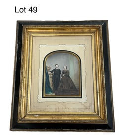 Colorized Photograph of John Wilkes Booth and His Sister