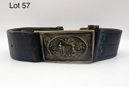 State of Maryland Civil War Buckle and Leather Belt