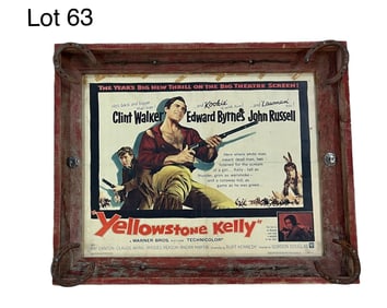 1959 Movie Poster For "Yellowstone Kelly" Starring Clint Walker