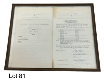 Last Will and Testament of Roy Rogers and Dale Evans