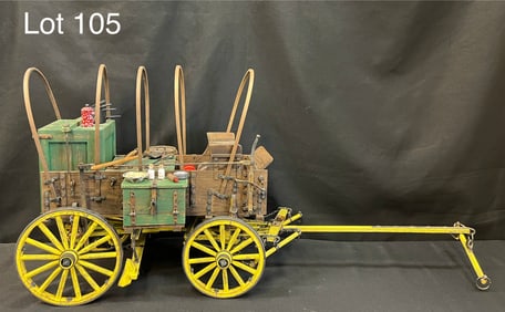 Handmade Miniature Cowboy "Chuck Wagon" by Roy Luttrell