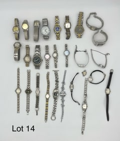 Lot of Watches in Silver Tones