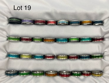 Lot of Colorful Band Costume Rings