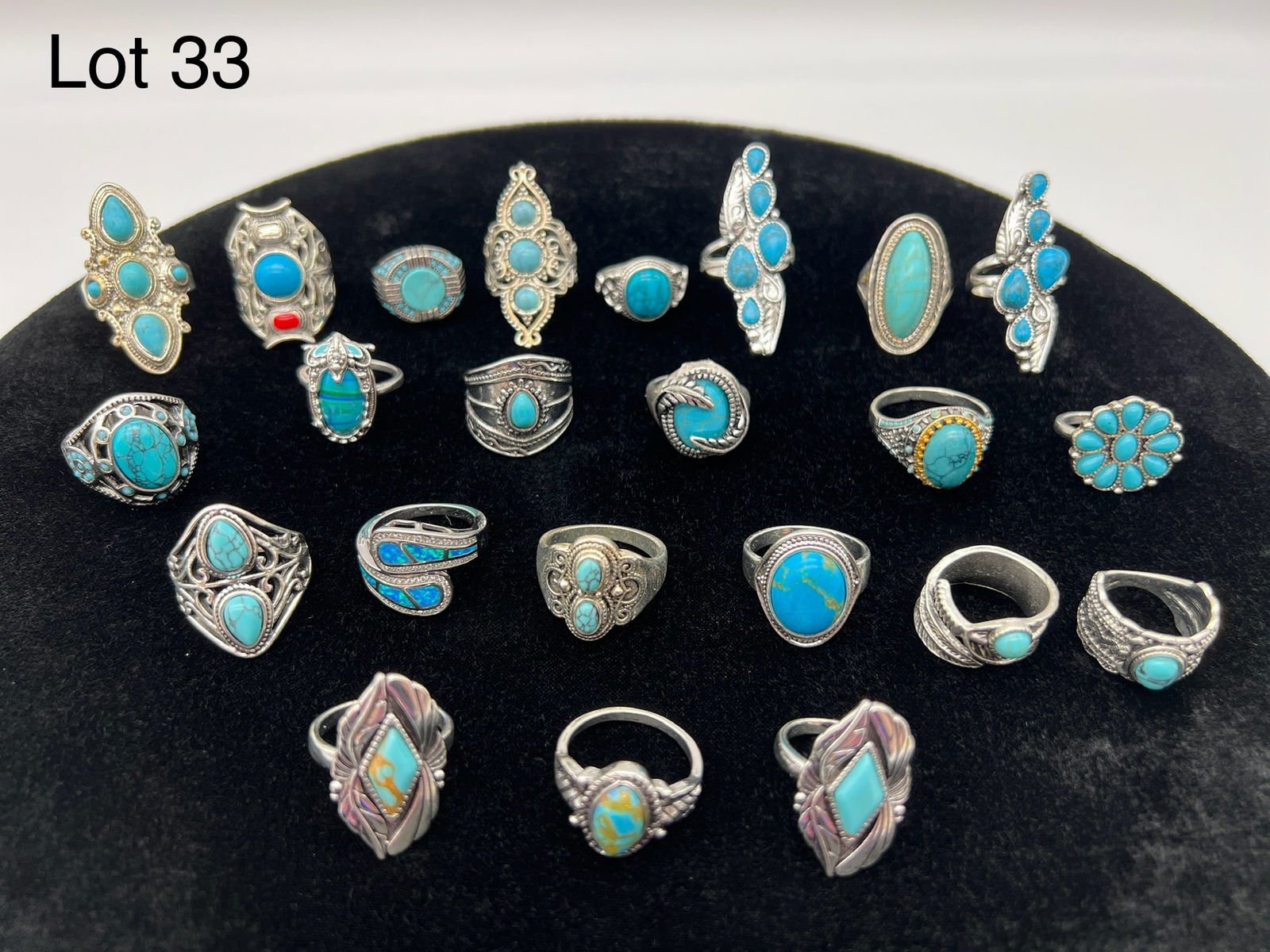 Collection of Turquoise Statement Rings (1 of 8)