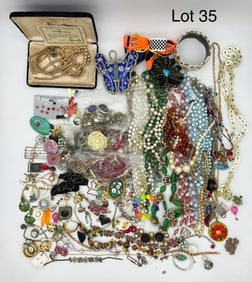 Costume Jewelry Pieces & Findings Lot