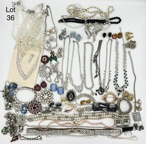 Collection of Crystal Rhinestone and Evening Wear Costume Jewelry