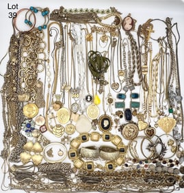 Lot of Gold Tone Costume Jewelry