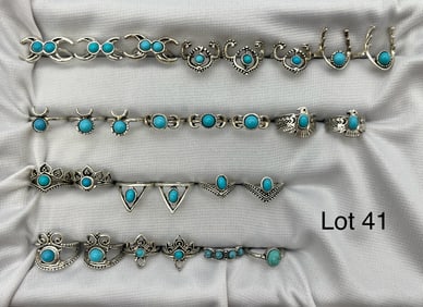 Collection of Matching Turquoise Cabochon Rings