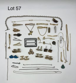 Variety of Men's Cufflinks, Accessories, and Chain