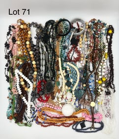 Variety of Costume Jewelry Beads and Necklaces