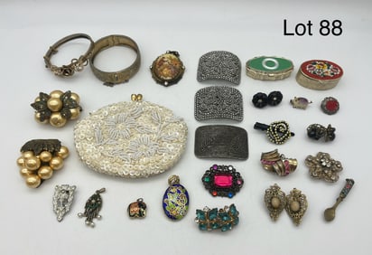 Collection of Vintage Costume Jewelry and Accessories