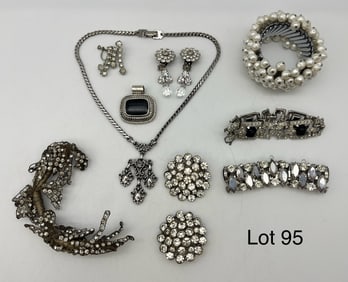 Selection of Vintage Rhinestone Costume Jewelry