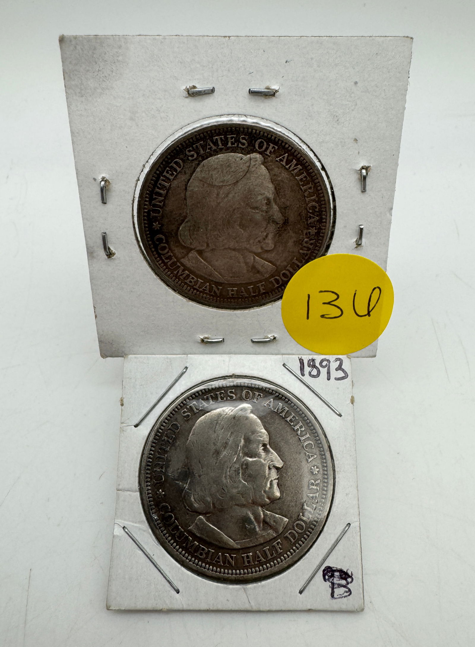 Two 1893 World's Columbian Exposition Silver Half Dollars (1 of 4)