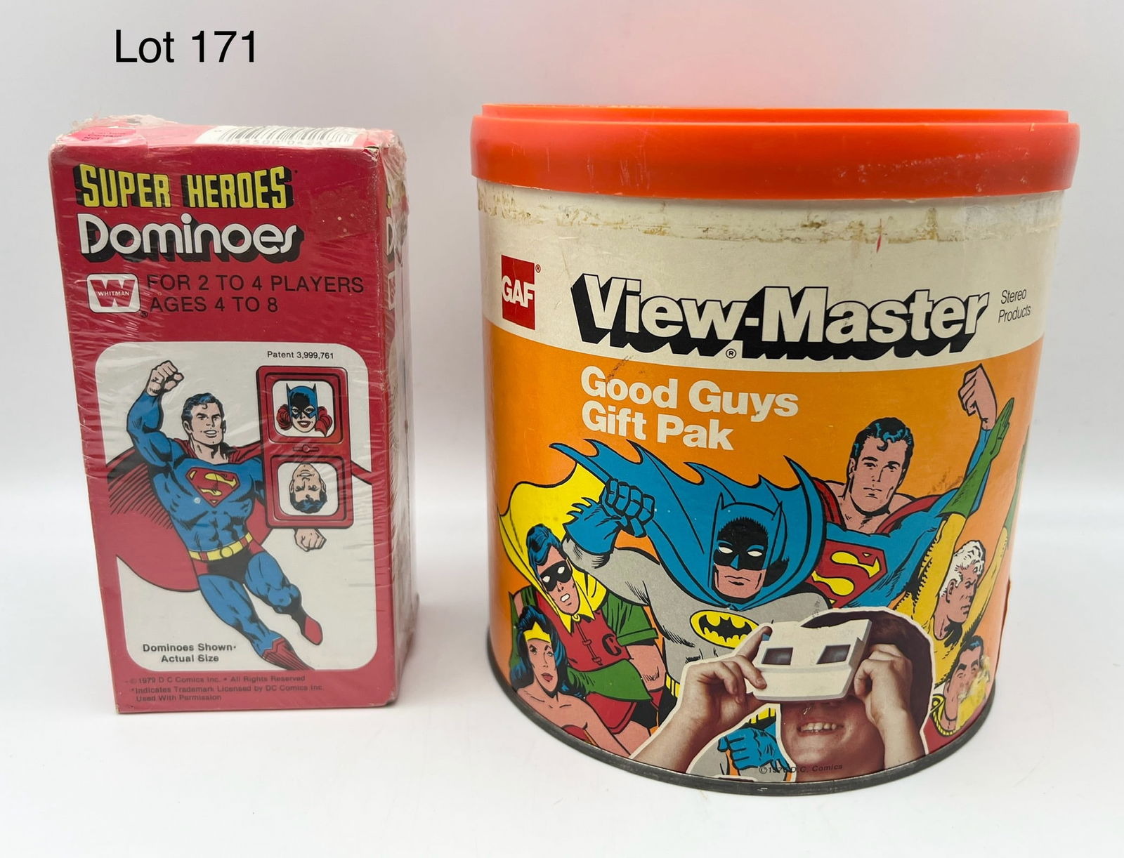 Duo of Super Heroes Toys Including Dominoes and View--Master (1 of 8)