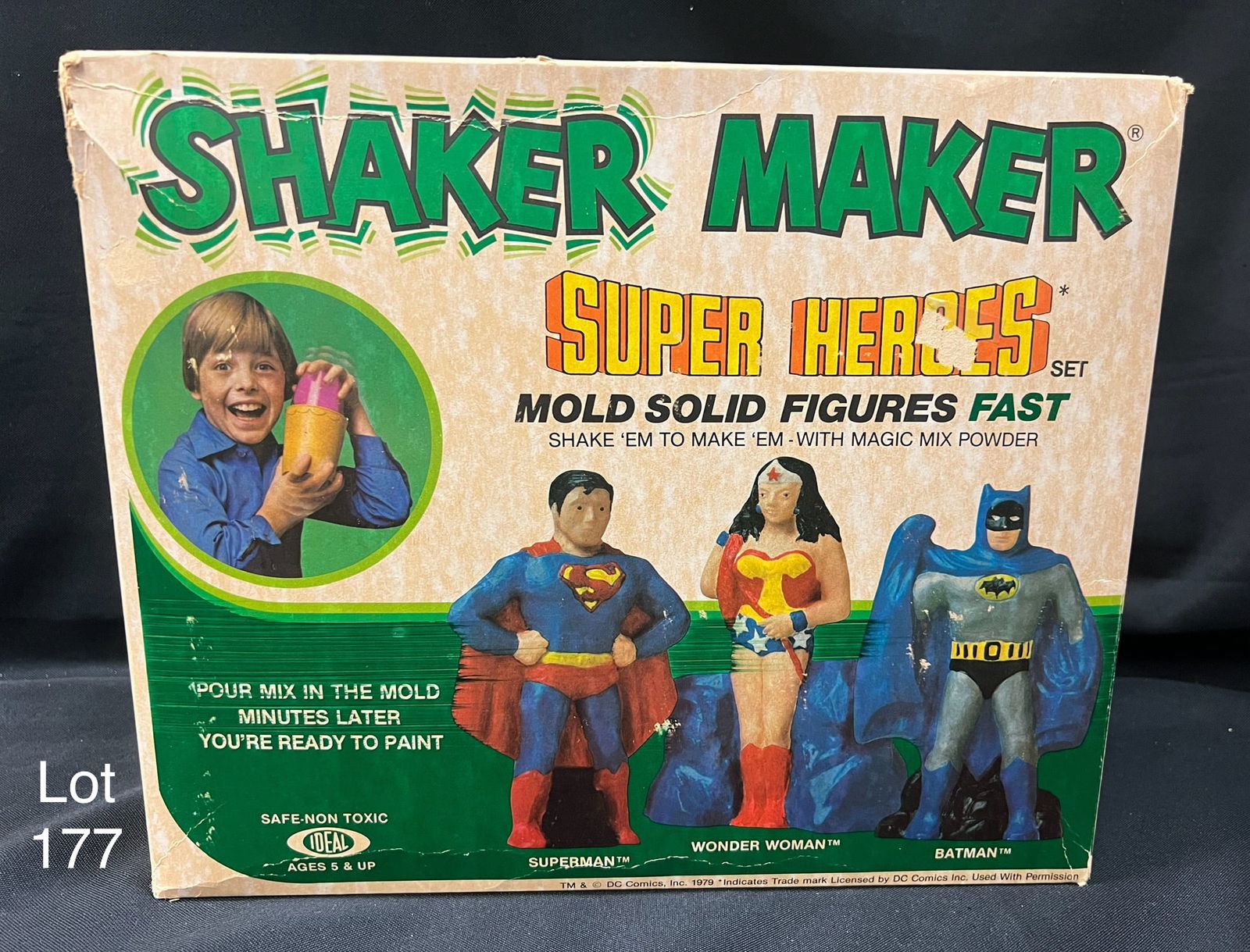 1979 Super Heroes Shaker Maker Mold Set Featuring Wonder Woman, Batman and Superman (1 of 3)