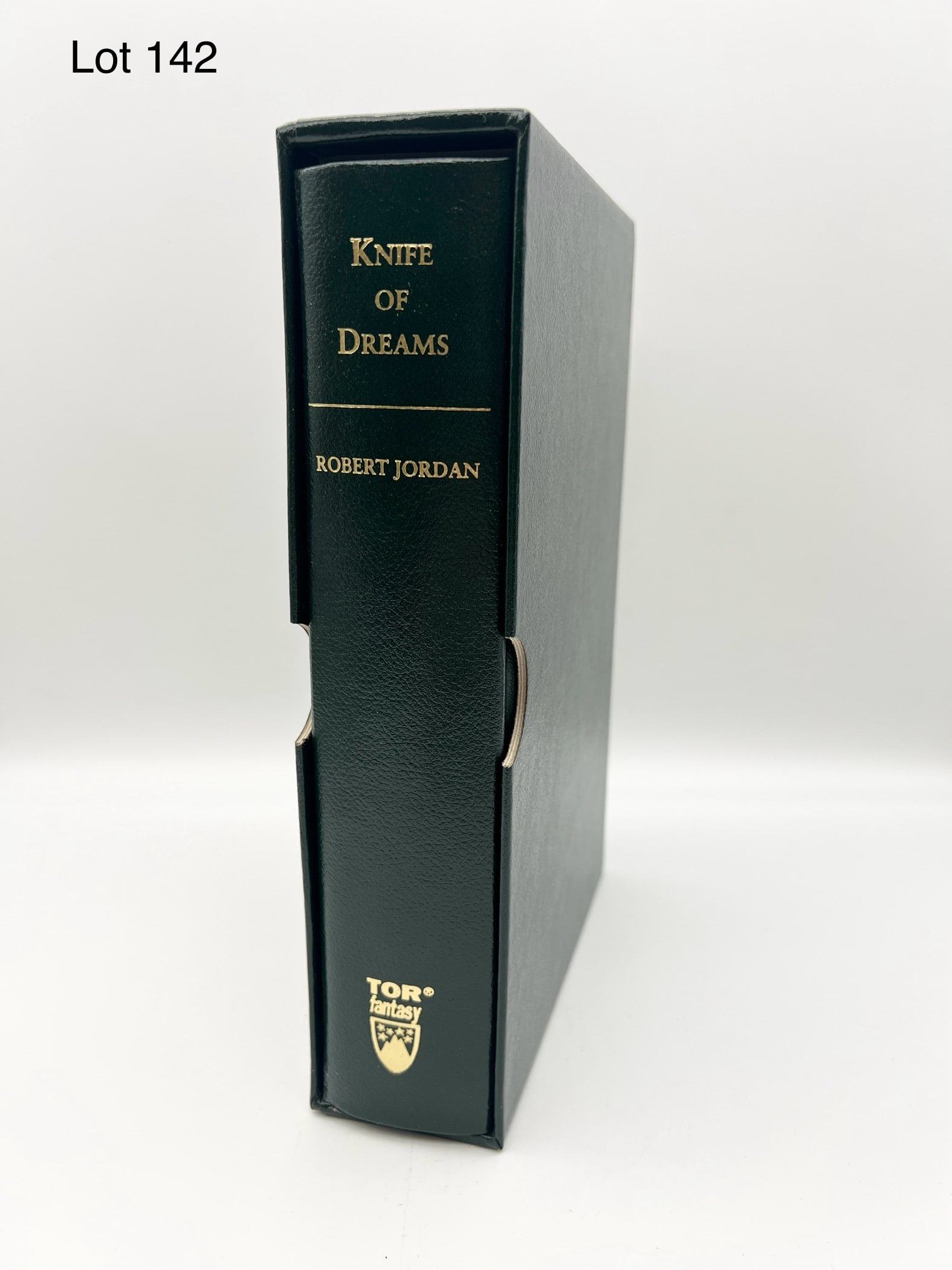 Signed Leatherbound Hardcover of 'Knife of Dreams' by Robert Jordan (1 of 4)