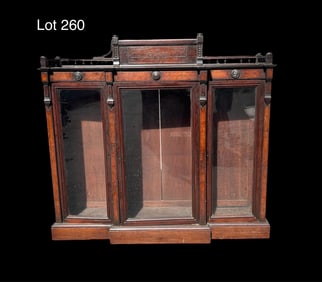 Early Victorian Eastlake Bookcase W/ Medallions Owned by Robert Jordan