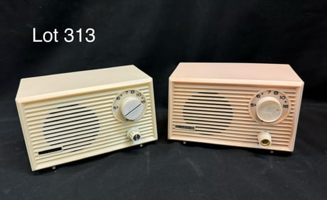 Pair of Vintage Japanese Tube Table Radios