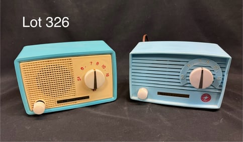 Pair of Vintage Japanese Tube Table Radios