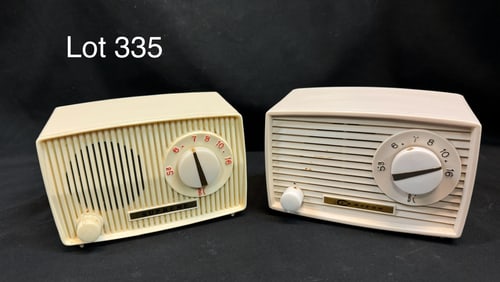 Pair of Vintage Japanese Tube Table Radios