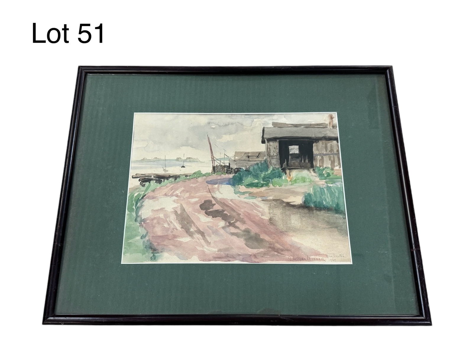 Watercolor Landscape by Gladys Logan Winner (20th c.) (1 of 6)