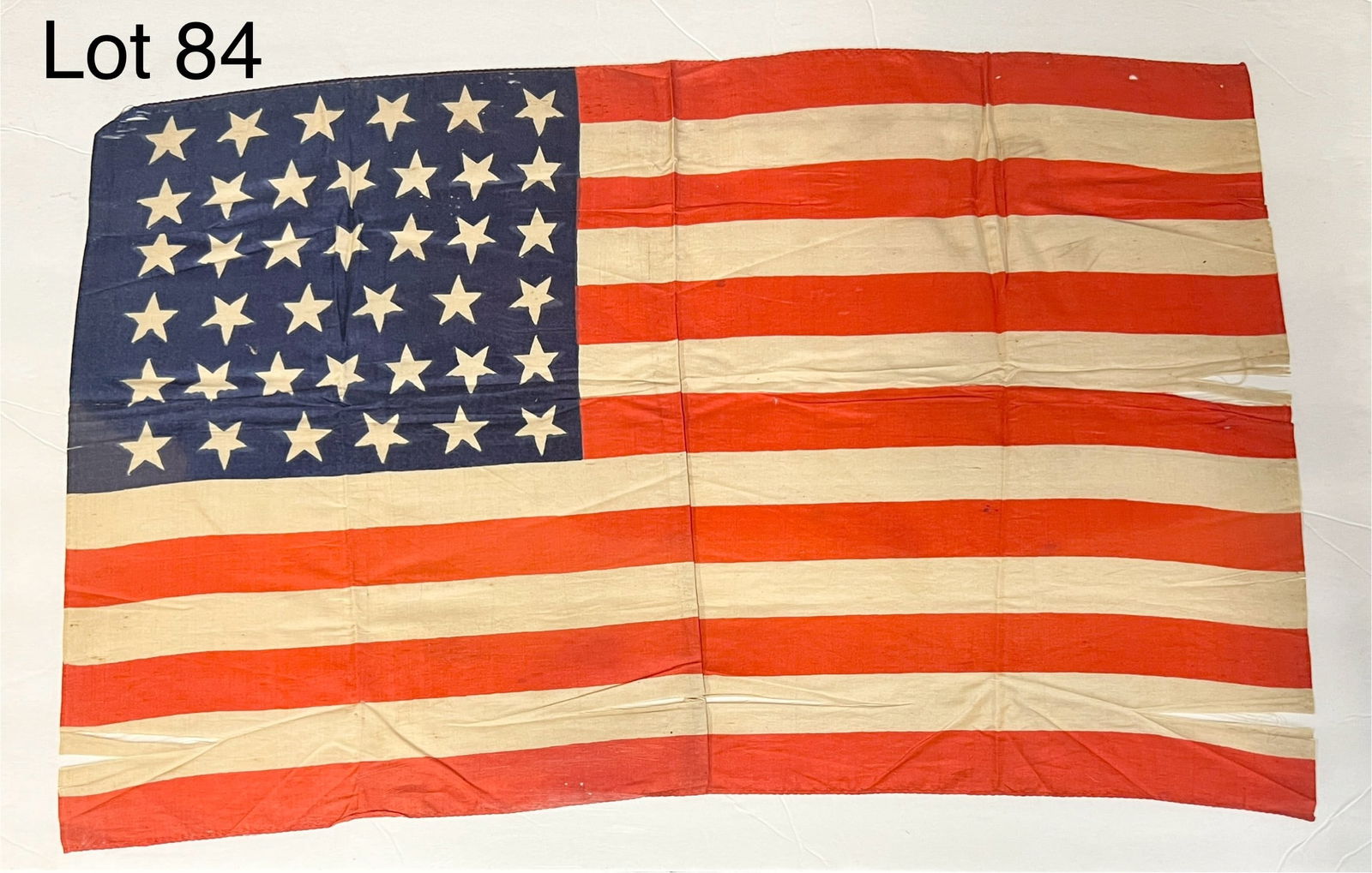Rare 19th Century 39 Star Silk American Flag (1 of 7)