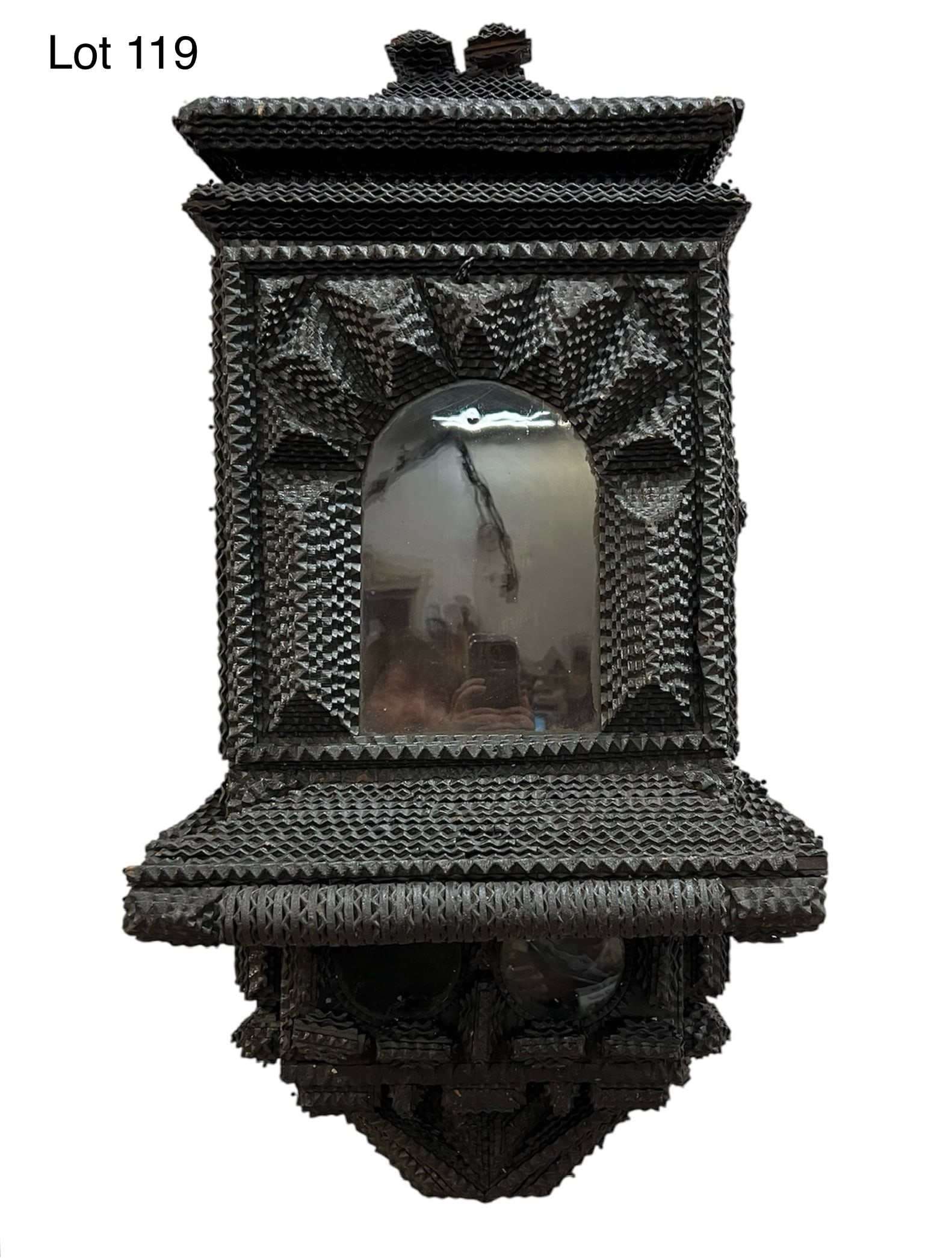 Turn of the Century German Tramp Art Wall Clock Case (1 of 9)